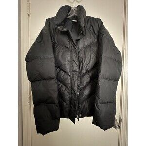 Nike Women's Down + Feather Filled Puffer Coat Medium Black Swoosh Cozy